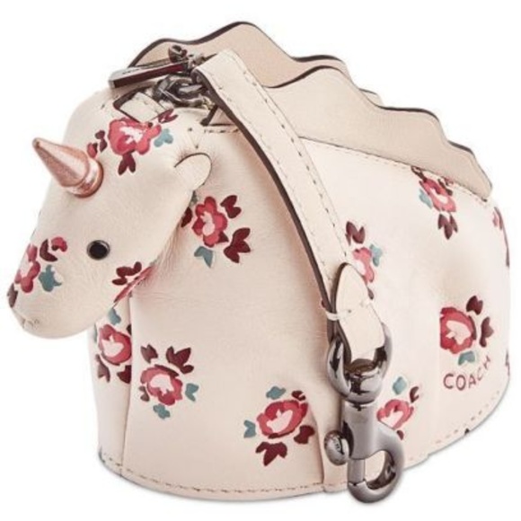 Coach Accessories - NWT COACH Unicorn Coin Case Floral Leather 27129